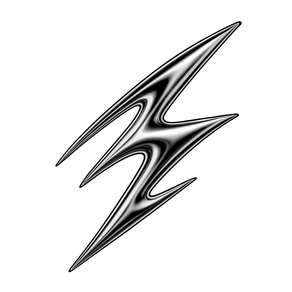 Chrome Lightening Bolt Strike